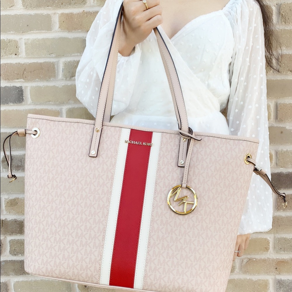 Michael Kors large tote pink trifold wallet set - Picture 4 of 7